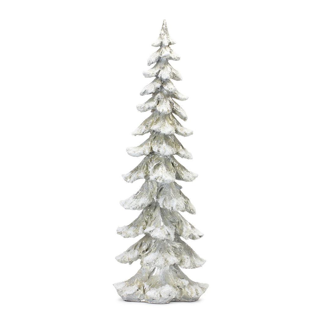 Flocked Snowy Silver Holiday Tree DŽcor 26
