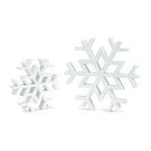 Load image into Gallery viewer, Traditional White Wood Cut Out Snowflake DŽcor (Set of 12)
