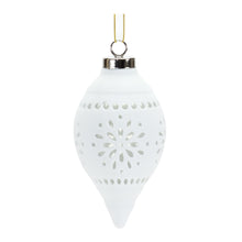 Load image into Gallery viewer, Porcelain Cut Out Ball Ornament with Nordic Design (Set of 6)
