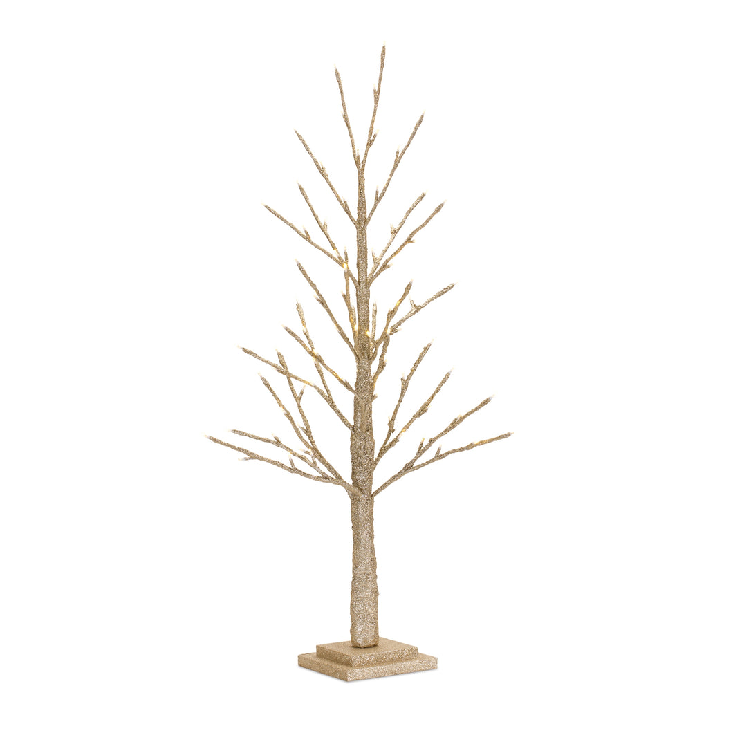 LED Lighted Gold Twig Tree 36