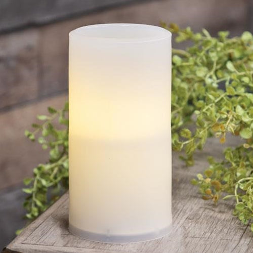 Warm Light White Timer Pillar Candle 3x6 (Pack of 4)