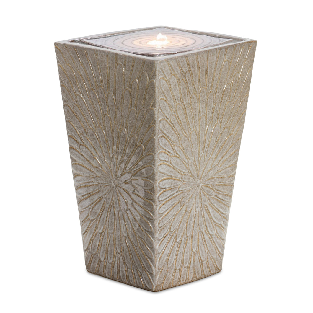Ceramic Pool Fountain with Tapered Design 22.25