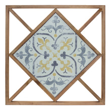 Load image into Gallery viewer, Framed Ornamental Wall Tile (Set of 2) 14.25&quot;SQ
