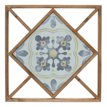 Load image into Gallery viewer, Framed Ornamental Wall Tile (Set of 2) 14.25&quot;SQ
