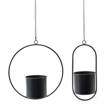 Load image into Gallery viewer, Modern Hanging Planter with Frame (Set of 2)
