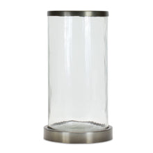 Load image into Gallery viewer, Wavy Glass Hurricane Candle Holder with Metal Stand
