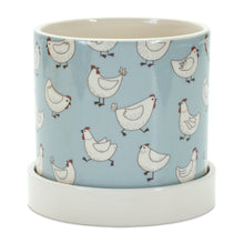 Load image into Gallery viewer, Chicken Pattern Planter with Plate (Set of 2)
