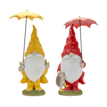 Load image into Gallery viewer, Garden Gnome with Umbrella and Woodland Animals (Set of 2)
