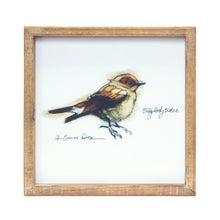 Load image into Gallery viewer, Wood Framed Bird Art Print (Set of 4)
