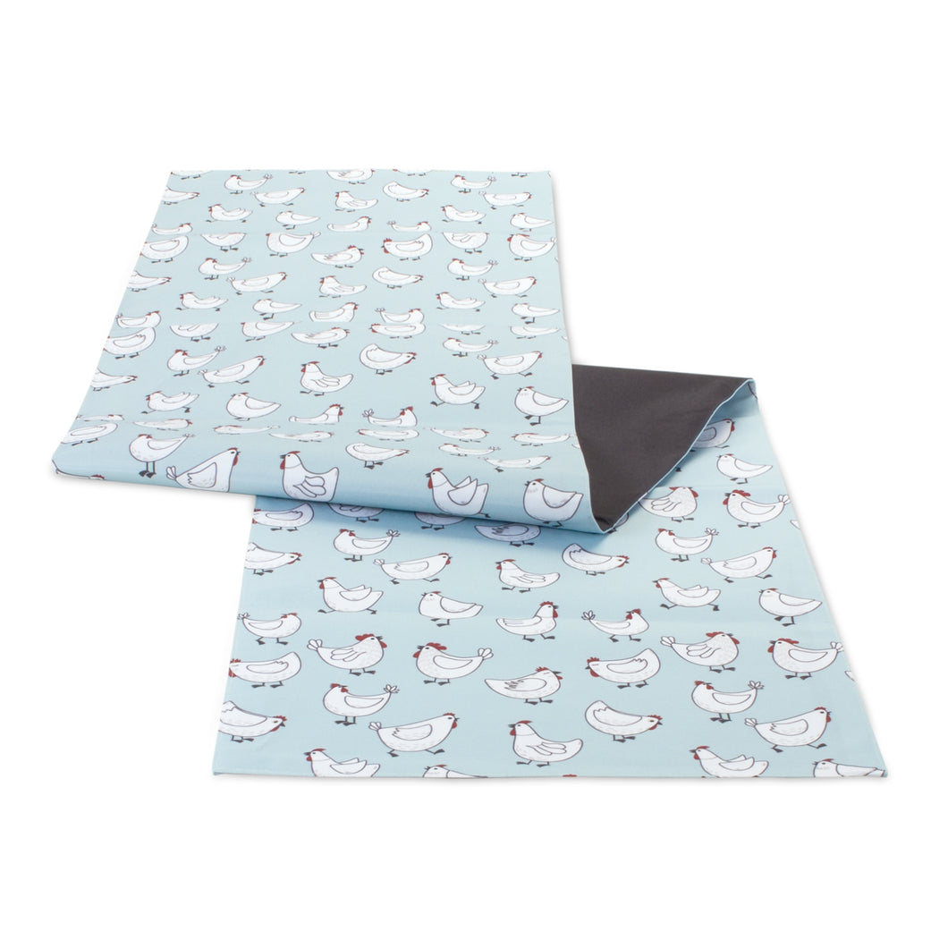 Blue and White Chicken Dining Table Runner 72