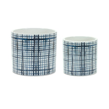 Load image into Gallery viewer, Criss Cross Pattern Planter (Set of 2)
