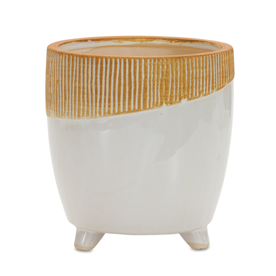 Dual Tone Ceramic Planter 7.75