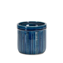 Load image into Gallery viewer, Blue Etched Terra Cotta Pot Planter (Set of 3)

