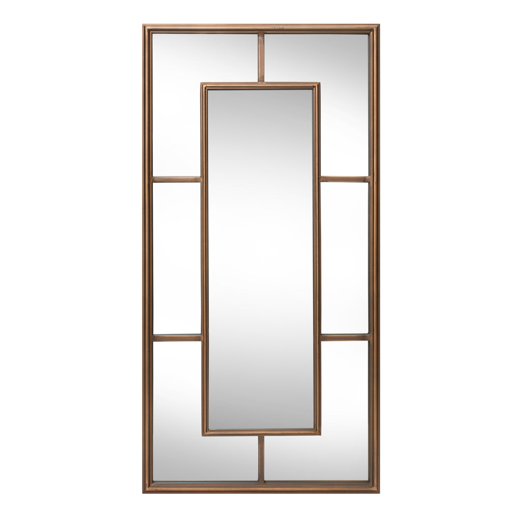 Window Paned Iron Wall Mirror 31.5