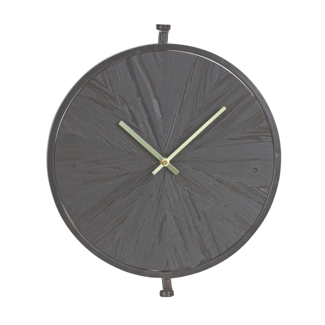 Modern Wood Wall Clock with Suspended Stand 16.25