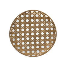 Load image into Gallery viewer, Large Round Bamboo Wooden Tray 22.25&quot;D
