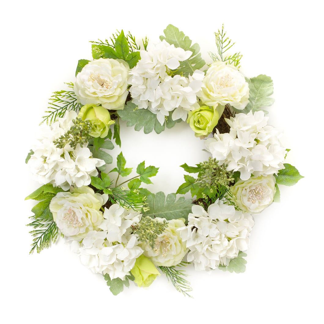 Peony and Hydrangea Floral Wreath 21