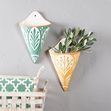 Load image into Gallery viewer, Ornamental Ceramic Wall Pocket (Set of 2)
