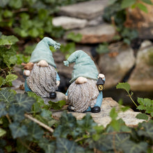 Load image into Gallery viewer, Stone Garden Gnome Figurine with Bird and Lantern Accent (Set of 4)
