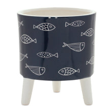 Load image into Gallery viewer, Coastal Fish Pattern Planter with Legs (Set of 12)
