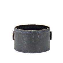 Load image into Gallery viewer, Round Distressed Metal Planter with Handles (Set of 2)

