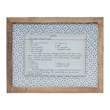Load image into Gallery viewer, Wood Framed Vintage Recipe Card (Set of 4)
