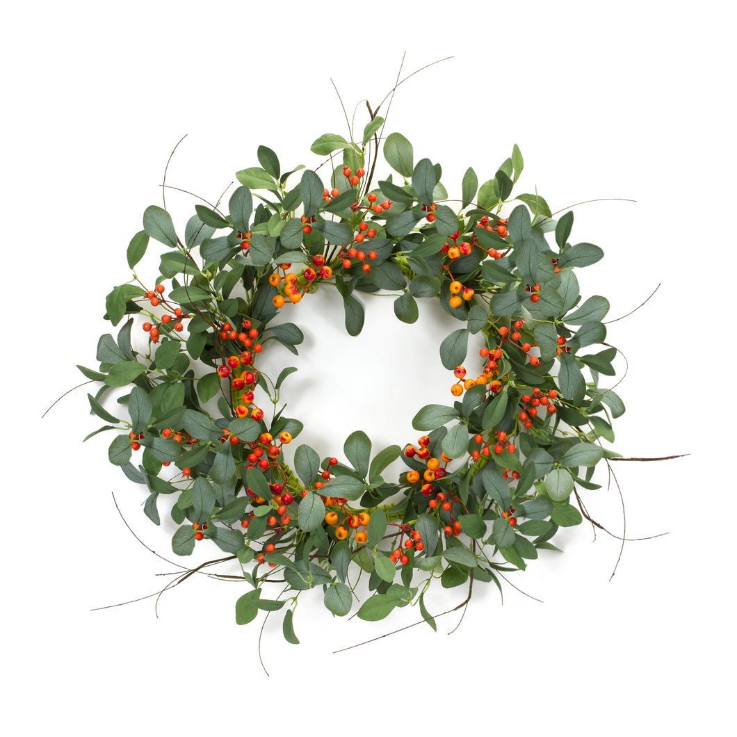 Foliage and Berry Twig Wreath 21