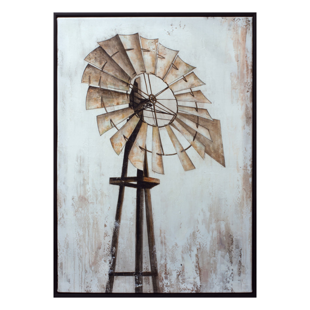 Framed Windmill Canvas Print 28