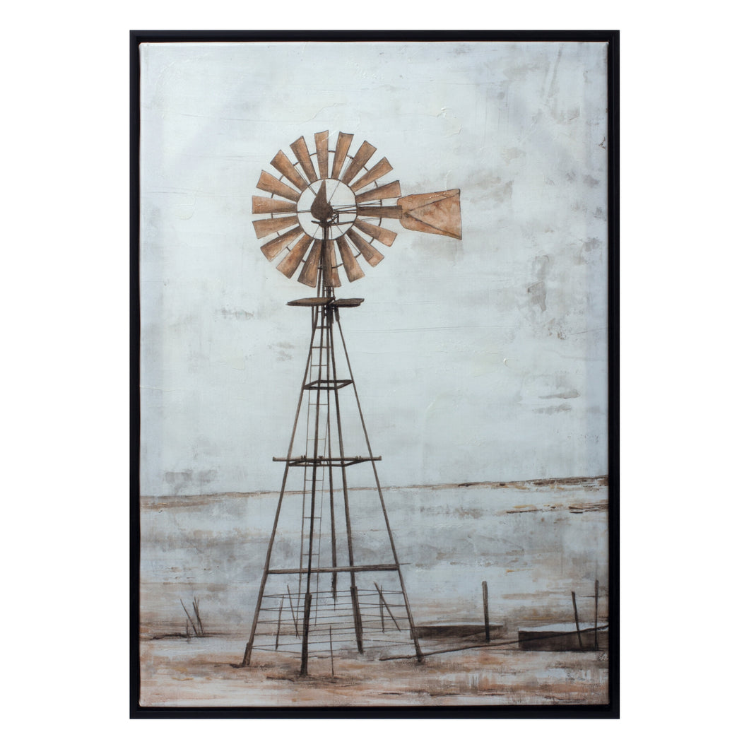 Framed Windmill Canvas Print 28