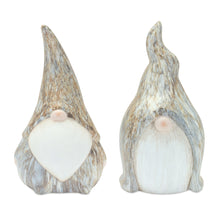 Load image into Gallery viewer, Modern Terra Cotta Gnome Figurine with Marble Finish (Set of 2)
