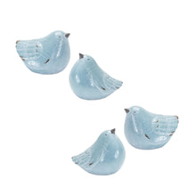 Load image into Gallery viewer, Cracked Terra Cotta Bird Figurine with Distressed Finish (Set of 4)
