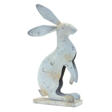Load image into Gallery viewer, Weathered Iron Standing Rabbit DŽcor with Distressed Finish (Set of 2)
