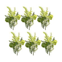 Load image into Gallery viewer, Fern and Eucalyptus Foliage Spray with Queen Anne Accent (Set of 6)
