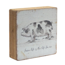 Load image into Gallery viewer, Rustic Wood Farm Animal Sentiment Block (Set of 4)

