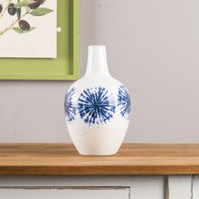 Load image into Gallery viewer, Two-Tone Tie Dye Design Ceramic Vase 11&quot;H

