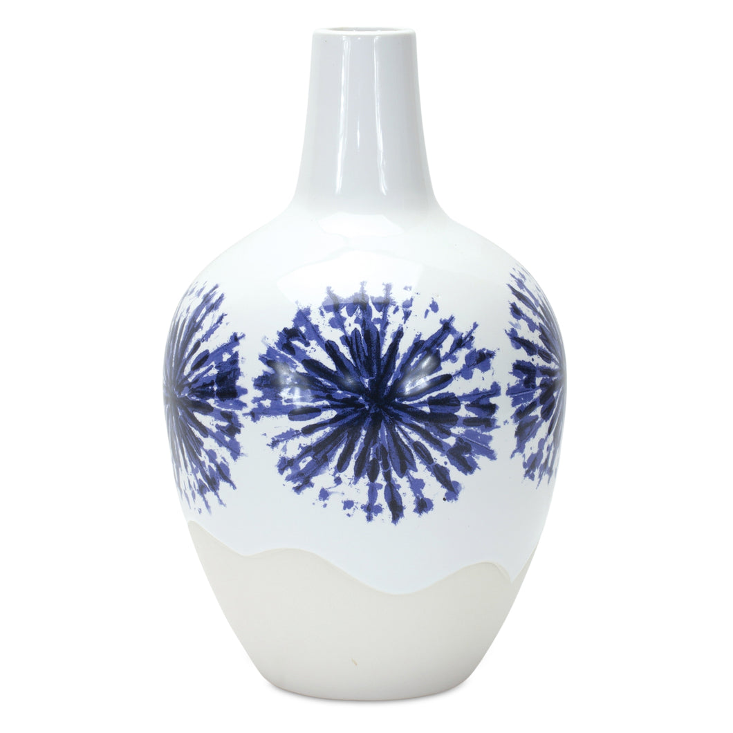 Two-Tone Tie Dye Design Ceramic Vase 11