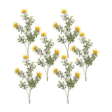 Load image into Gallery viewer, Yellow Flocked Protea Spray (Set of 6)
