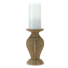 Load image into Gallery viewer, Woven Wicker Design Candle Holder (Set of 2)
