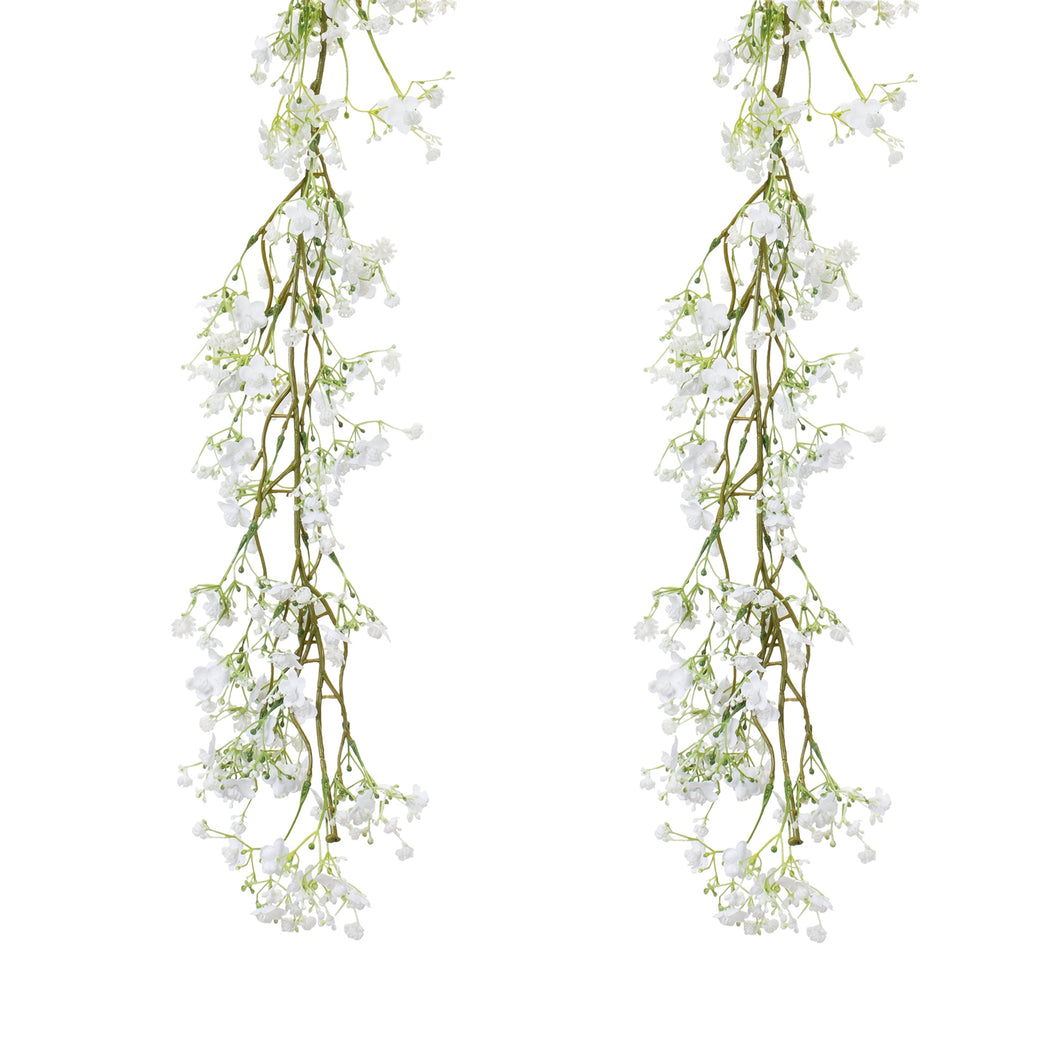 Baby's Breath Floral Twig Garland (Set of 2)