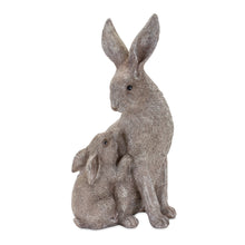 Load image into Gallery viewer, Stone Rabbit with Baby Bunny Figurine (Set of 2)
