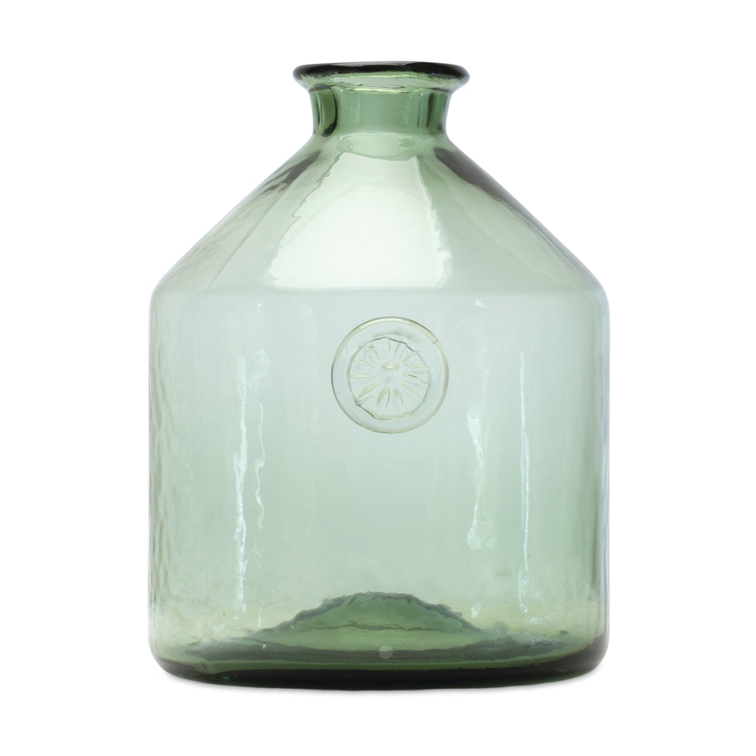 Sage Glass Bottle Neck Vase 9