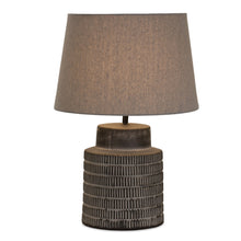 Load image into Gallery viewer, Etched Terra Cotta Table Lamp 21&quot;H
