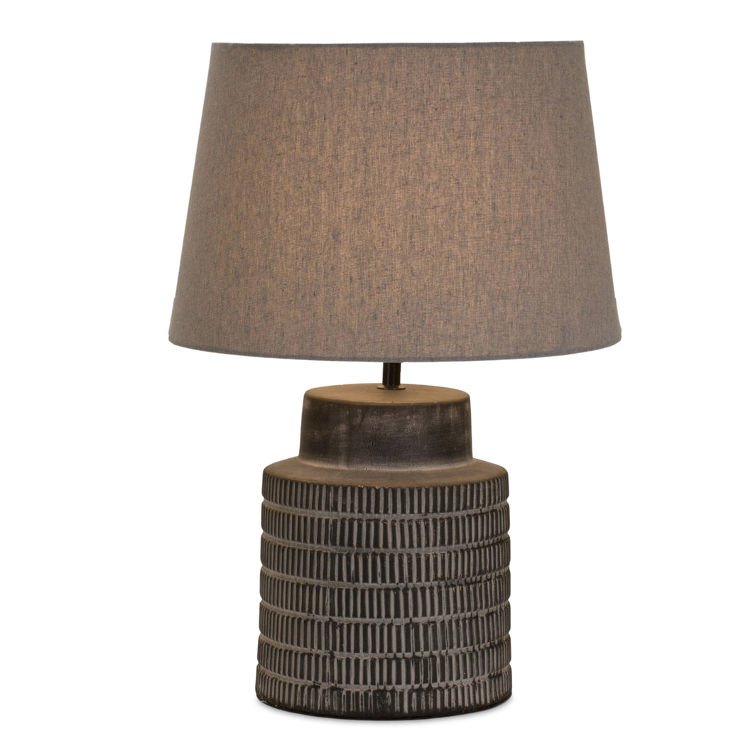 Etched Terra Cotta Table Lamp 21