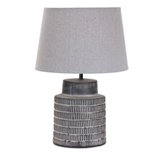 Load image into Gallery viewer, Etched Terra Cotta Table Lamp 21&quot;H
