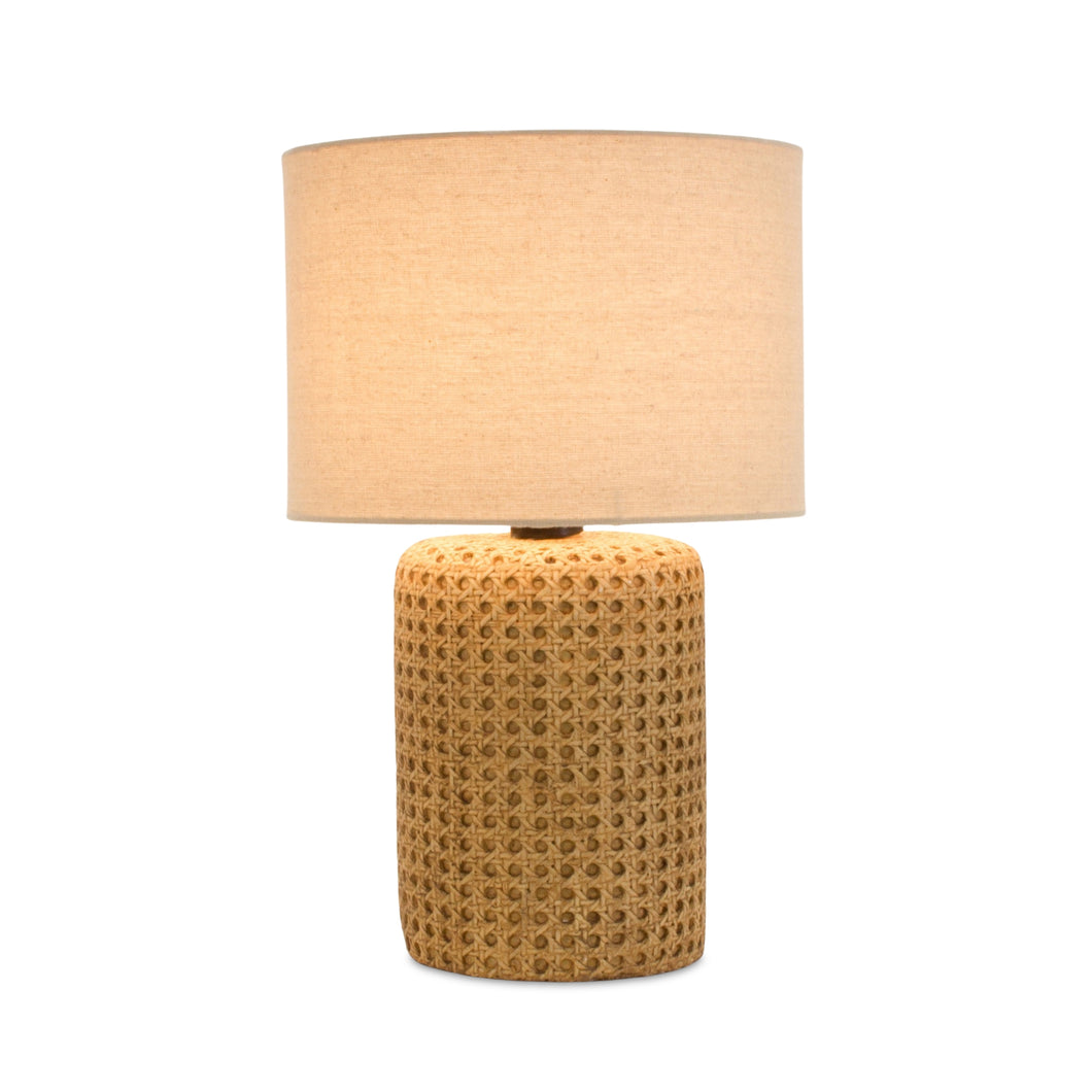Stone Table Lamp with Rattan Design 18