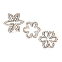 Load image into Gallery viewer, Stone Beaded Flower Shelf Sitter with White Washed Finish (Set of 3)
