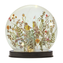 Load image into Gallery viewer, LED Frosted Glass Bird and Floral Globe (Set of 2)
