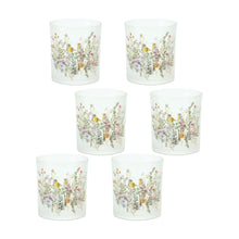 Load image into Gallery viewer, Frosted Floral and Bird Votive Candle Holder (Set of 6)
