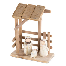 Load image into Gallery viewer, Wooden Creche Nativity Scene 9&quot;H
