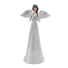 Load image into Gallery viewer, Angel Figurine with Silver Floral Accent (Set of 2)
